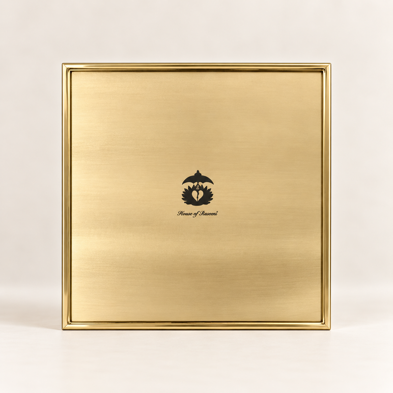 Anandvan Square Metal Platter with dip bowl