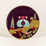 Anandvan Circular Metal Platter with dip bowl