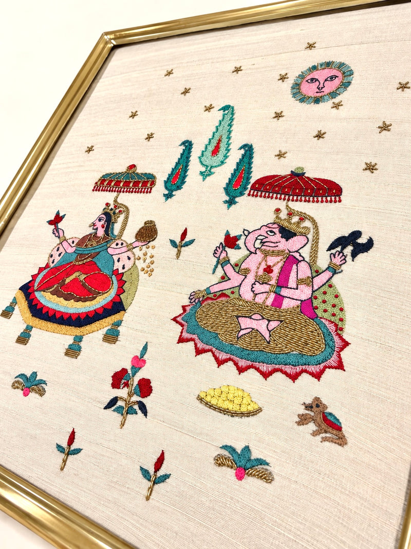 Lakshmi-Ganesha in Rectangle