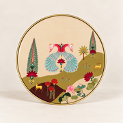 Anandvan Circular Metal Platter with dip bowl
