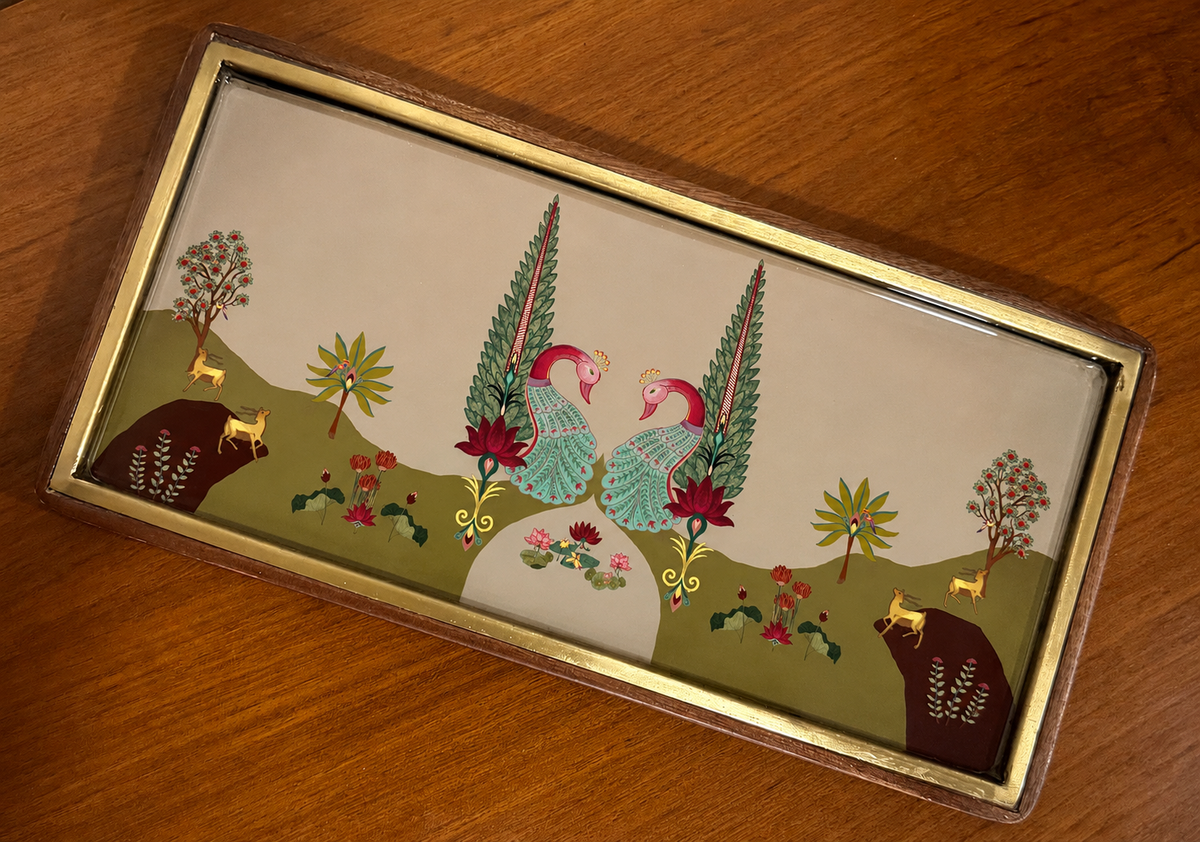 Anandvan Rectangle Platter with dip bowl