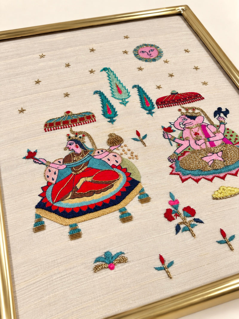 Lakshmi-Ganesha in Rectangle