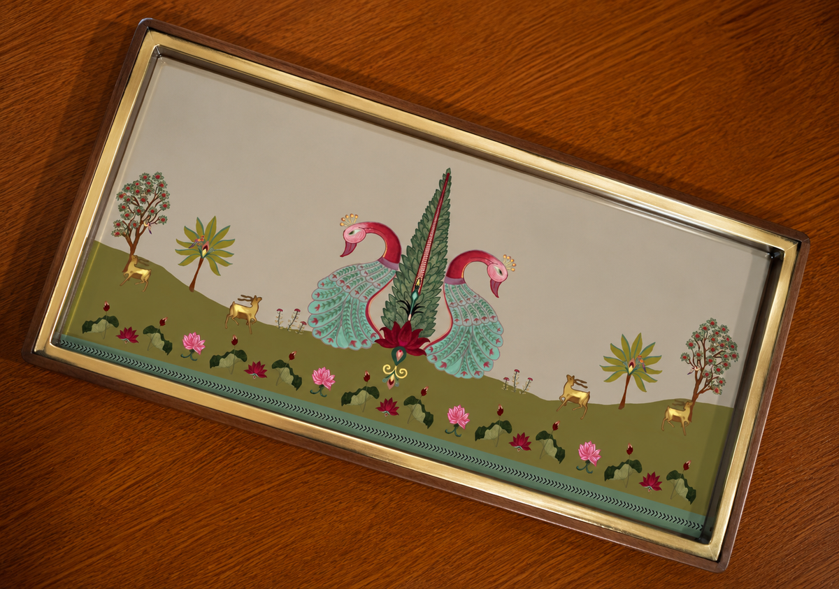 Anandvan Rectangle Platter with dip bowl