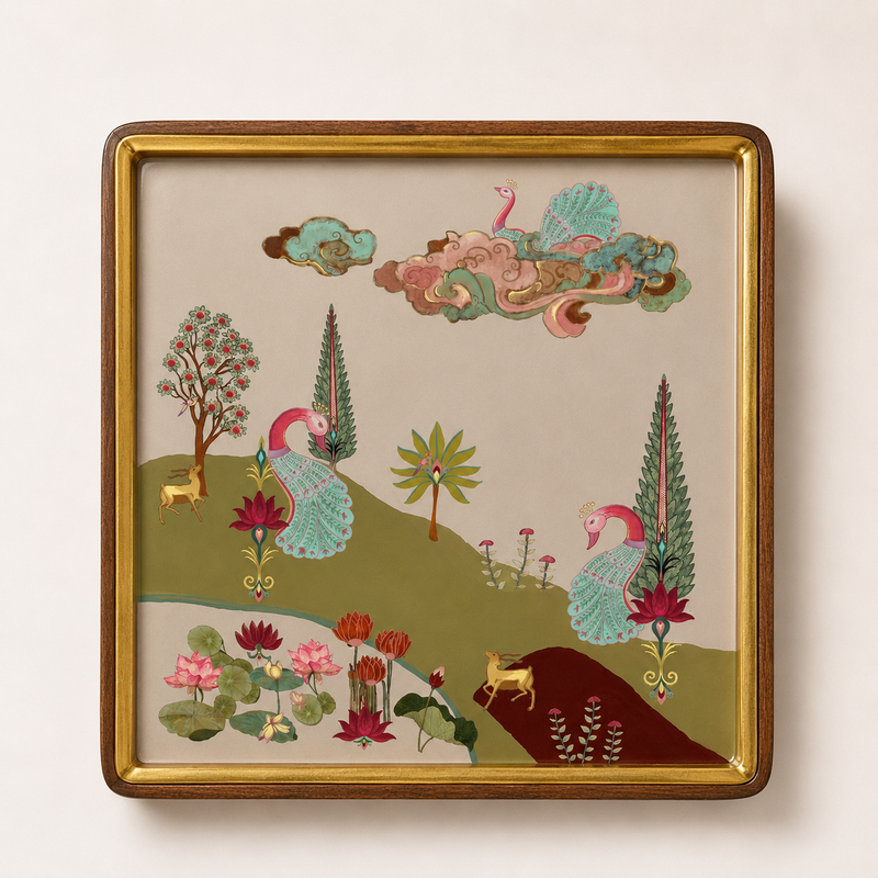 Anandvan Square Platter with dip bowl