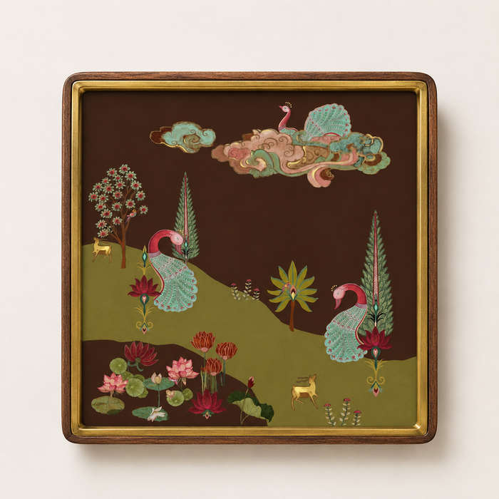 Anandvan Square Platter with dip bowl
